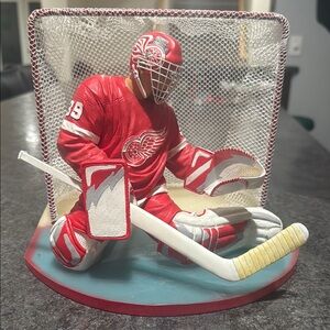 NHL Red and White Goalie Figurine